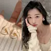 Pendientes Elegantes, Nuevo Estilo Popular, Pendientes de Diseño de Lujo de Gama Alta para Mujer, Aleación de Titanio, Modernos para Ir al Trabajo