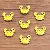 10 Colgantes de Acero Inoxidable Multicolor Dorado de Doble Cara con Goteo de Aceite para Peces, Cangrejos, Delfines, Corales, Caballitos de Mar DIY para Viajes de Commuting a la Moda