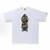 Suministro Mayorista Transfronterizo de Marca de Moda, Dropshipping de Comercio Exterior, Camiseta de Manga Corta Pesada Bape Cabeza de Mono Tiburón 230g 30