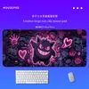 Tapete de Mesa para Teclado Gengar Grafite Moderno Tecido Liso de Alta Densidade Mouse Pad para Escritório e Casa Fábrica Oem Atacado