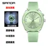 Relojes Sanda para Hombre y Mujer Casual Examen Luz y Luminoso Reloj de Cuarzo Simple Carcasa Transparente Resistente al Agua Relojes al por Mayor