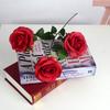 Flor artificial estilo chinês sala de estar exibição de mesa rosa flor de seda casamento auditório decoração 3 rosas búlgaras