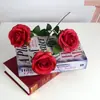 Rosa Artificial Tallo Único 3 Cabezas Ramo de Rosas Búlgaras Pasillo de Boda Decoración del Hogar Comercio Electrónico Transfronterizo Caliente