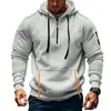 Código Europeo S-5XL Transfronterizo Nuevo Sudadera con Capucha y Cremallera para Hombre Bolsillos Múltiples Deportiva Casual