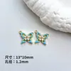 Colgante de Mariposa con Goteo de Aceite de Aleación Casual Colgante Materiales para Pulsera DIY Collar Pendientes Pendientes y Otros Accesorios de Joyería