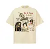 Stejwell Retro Americano Unisex Manga Corta Cuello Pequeño Algodón Puro Camiseta de Manga Corta Comercio Exterior Transfronterizo Algodón Puro Pesado Moderno