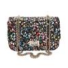 Bolso de Cadena Estilo Coreano Versátil para Mujer, Nuevo Bolso Niche Estilo Graffiti de un Solo Hombro Cruzado, Bolso Cuadrado Pequeño Único Transfronterizo