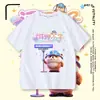 Camiseta de Manga Corta de Algodón Puro para Niños, Estilo Fiesta Eggman, Chico Castor, Moda de Verano para Niños Mayores, Top Holgado