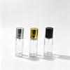 En Stock Botella de Perfume Redonda Corta de Vidrio de 20 ml con Atomizador de Presión, Botella Transparente Vacía Cilíndrica, Botella Dispensadora Cosmética Portátil