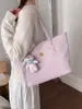 Bolsa Tote Transfronteiriça Fresca e Doce 2026 Nova Bolsa de Grande Capacidade para o Dia a Dia Versátil Elegante Estilosa Bolsa de Ombro