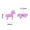 Bestseller do Ano do Cavalo: Miçangas Acrílicas de Pônei Arco-Íris com Revestimento UV, Miçangas 3D para Chaveiro, Colar, Alça de Celular, Acessórios