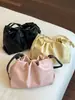 Bolsa plisada casual de verano para mujer 2026 Nueva bolsa cruzada casual versátil Popular de un solo hombro para ir al trabajo Bolsa tipo nube