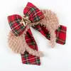 Diadema Shirley Rose Navideña 2026 Diadema de Peluche con Lazo de Año Nuevo Accesorio para el Cabello Minnie de Disneyland Hong Kong Pasador