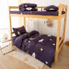 Atacado do Fabricante Roupa de Cama Individual para Dormitório de Estudante Capa de Edredom Conjunto Completo Conjunto de Seis Peças Escovado Não Algodão