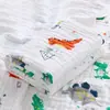 Manta Infantil, Toalla de Baño para Bebé, Algodón Puro al por Mayor, Gasa de Seis Capas, Colcha de Bebé Suave y Absorbente de Verano con Dibujos