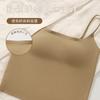 Ropa interior de espalda hermosa camisola para mujer tirante interior con almohadilla para el pecho verano base de una pieza tirante interior envuelto pecho brasier sin costuras