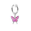 Anillo para el ombligo sin perforación de venta caliente europea y americana, clip para la oreja, mariposa con incrustaciones de diamante, anillo falso para el ombligo, clip para el ombligo, venta al por mayor en línea de Amazon