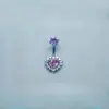 Nuevos Anillos para Ombligo Rosas con Lazo Estilo Europeo y Americano, Diversas Joyas para Piercing con Circonitas de Gran Venta, Accesorios para Anillos de Ombligo