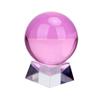 Bola de cristal de color horneado sólido, bola de luz de cristal transparente, adornos de bola de cristal, adornos para el hogar y la oficina, bola de transferencia de cristal al por mayor