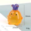 Luminoso Deus da Riqueza Frango Estéreo Resina Acessórios DIY Jóias Micro Paisagem Desktop Decoração Chaveiro Pingente Pingente