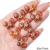 Accesorios de Acrílico Vintage Ámbar Dorado con Lazo y Cuentas Material para Manualidades DIY Cadena de Teléfono Móvil Joyería Pulsera