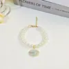 Gato Pet Filhote Devon Cachorro Colar de Pérolas Coleira Pequena Laço de Pedras Estilo Chanel Acessórios para Boneca Transfronteiriço