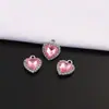 Llavero Colgante de Cuentas Acrílicas 3D Hecho a Mano con Forma de Corazón y Lazo, Accesorios de Joyería