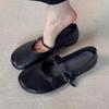 Principalmente Recomendados Zapatos de Salón Individuales Versátiles Redondos Retro de Boca Baja para Mujer, Nuevos Zapatos Mary Jane de Una Correa para Pies Anchos y Gruesos 35-40