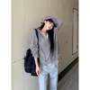Chaqueta con capucha ligera casual estilo coreano Yinhe STUDIO para mujer, cárdigan top de manga larga nuevo de otoño