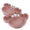 Venta Caliente Plato con Ventosa de Silicona Plato para Bebé Plato con Ventosa de Silicona para Niños Plato de Silicona con Dibujo de Cangrejo