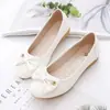 Mocasines de mujer estilo francés, modelo nuevo otoño 2026, suela blanda, punta redonda, con moño, zapatos de vestir planos cómodos y versátiles