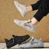 Nuevos Zapatos Casuales para Hombre para Viajes al Aire Libre, Cómodos y Transpirables, Tenis de Malla Casuales con Cremallera, Mocasines Slip-On