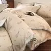 Juego de Ropa de Cama de Cuatro Piezas Estilo Retro de Lino y Algodón Puro Modelo Nuevo 2026 Sábana y Funda de Edredón 100% Algodón y Lino Juego de Cama de Tres Piezas para Dormitorio