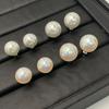 Fiebre coreana con aretes de perlas de aguja de plata 925 retro brillantes y coloridos para mujer, temperamento japonés en polvo, aretes que combinan con todo
