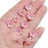10 cuentas de vidrio imitación jade color degradado flor de lirio orquídea anillo degradado accesorios para collar pulsera DIY hechos a mano