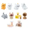 Gatito Lindo Nido de Gato Lindo Marco de Escalada para Gatos Casa para Bebés Decoración de Paisajismo DIY Accesorios Adornos de Sala de Estar Miniatura para Escritorio