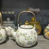 Panela de Esmalte Espessa à Moda Antiga, Bule Retrô Nostálgico, Chaleira, Cafeteira, Lembrancinha de Fornecimento Direto da Fábrica de Comércio Exterior