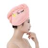 Touca de Banho Baotou de Veludo Coral Abacate Desenho Animado Absorvente Macia Toalha de Cabeça Fruta Bordada Veludo Coral Touca para Cabelo Seco