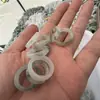 Anillo de Jade Verde Tianshan con Diseños Florales, Estilo Femenino, Anillo de Jade para Regalo, Banda Lisa