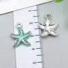 Accesorios para Joyería DIY K Blanco Goteo de Aceite Aleación Estrella de Cinco Puntas Corona Colgante Conjunto Mixto de 100 Estilos para Pulseras y Collares