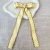 Nuevo Estilo Estilo Chanel Tocado Sencillo Elegante Lazo Accesorios para el Cabello Cinta Larga Trasera de la Cabeza Cola de Caballo Pin Primavera Pinza para el Cabello