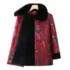 Ropa de Invierno para Abuela, Traje Tang para Mujeres de Mediana Edad y Mayores, Chaqueta Acolchada de Algodón de Terciopelo Espeso para Madres de 70 y 80 Años, Ropa Cálida Festiva