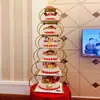 Nuevo Soporte para Pasteles de Múltiples Niveles Estilo Europeo para Banquetes de Cumpleaños, Bodas, Exhibidores de Pasteles y Postres en Tiendas, Estante de Exhibición de Combinación de Metal