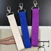 Lienzo de Color Puro Personalizado para Macarrón DIY con Llavero, Etiqueta Bordada Planchable, Accesorios de Hebilla para Colgar en Mochila, Listo para la Venta
