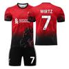 Camisa Vermelha Edição Especial Liverpool Nº. 11 Salah 4 Van Dijk 20 Jota Conjunto de Uniforme de Futebol Infantil para Homens