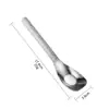 Colher de Sopa Doméstica de Titânio Puro de Alta Qualidade com Textura Martelada, Padrão de Cristal de Gelo, Colher Antifúngica, Utensílios de Mesa
