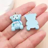 Pingentes de Resina Macia Azul Gelo Estilo Coreano Estrela Transparente com Glitter Doce Sereia Acessórios para Pulseira e Brinco DIY