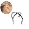 Amazon nueva personalidad creativa clip para la oreja cruzado simple tendencia clip para la oreja de doble anillo sin agujero en la oreja aretes aretes fabricantes de aretes