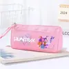 Estojo Dupla Camada Grande Capacidade Periférico de Kpop Hunting Girl Group para Meninas, Estojo Infantil Milarumi
