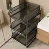 Estante de almacenamiento debajo del lavabo para baño, caja de almacenamiento extraíble debajo del mueble de baño, estante multicapa multifuncional para gabinete de cocina